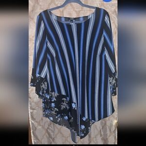 Alfani Womens V-Hem Pullover Blouse 2xl